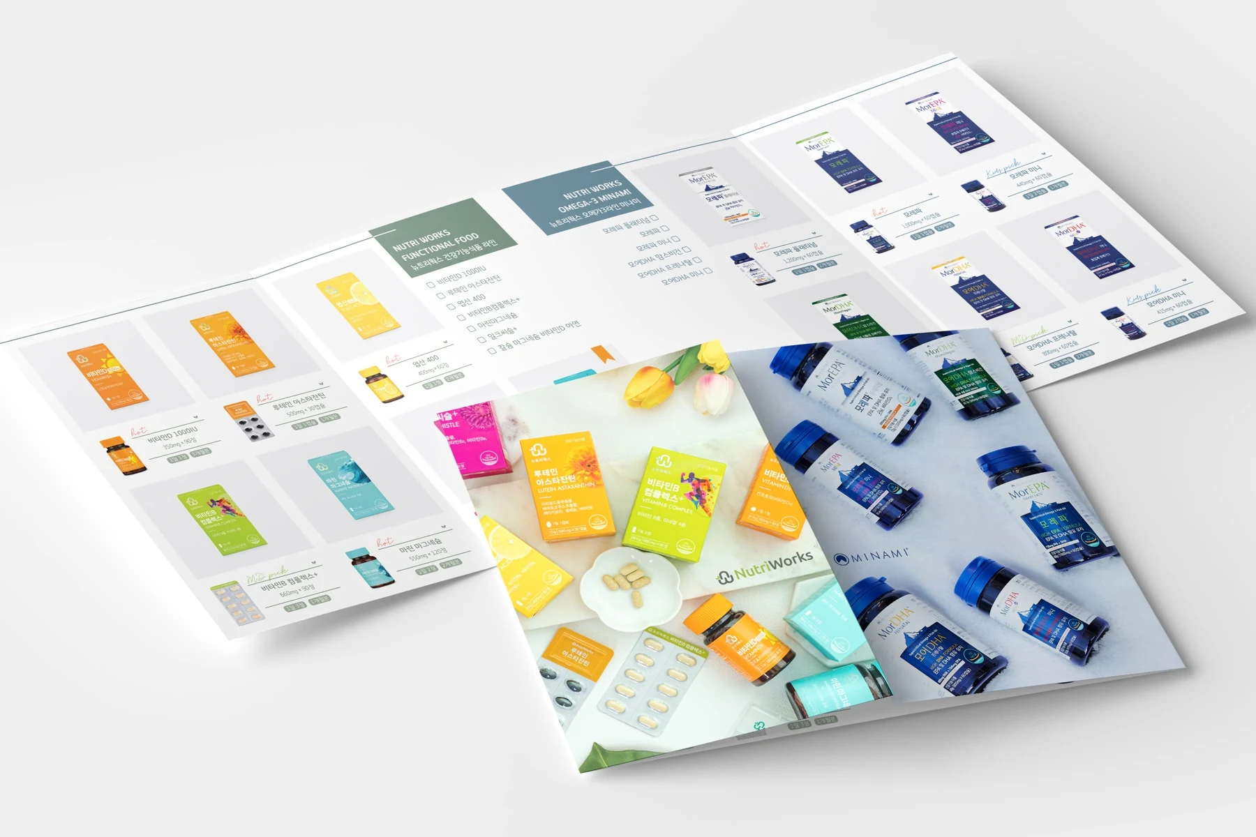 Nutriworks printed leaflet design